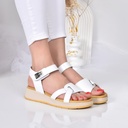 Sandale Cuir Couleur Blanc Ref S40