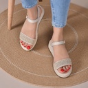 Sandale Cuir Couleur Beige Ref S020