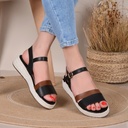 Sandale Cuir Couleur Noir-Marron Ref S021