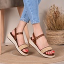 Sandale Cuir Couleur Marron Ref S020