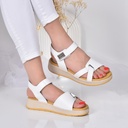 Sandale Cuir Couleur Blanc Ref S40 