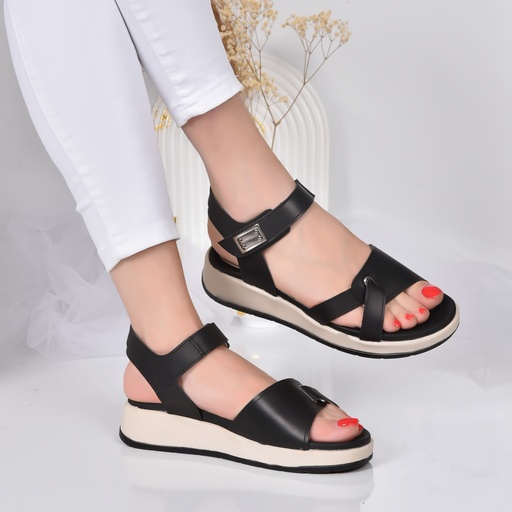 Sandale Cuir Couleur Noir Ref S40 